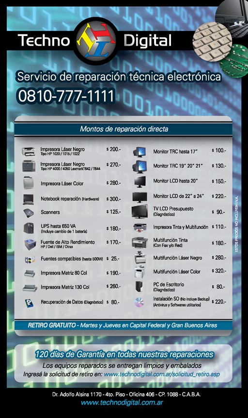 Lista de Precios Vigente - Octubre 2009